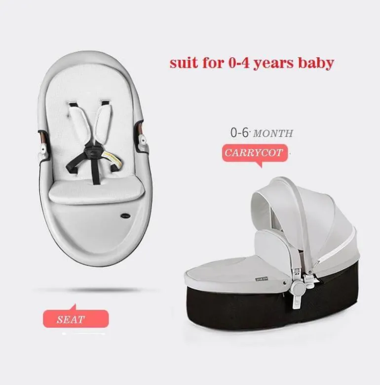 360° drehbarer Deluxe-Kinderwagen mit hoher Landschaft