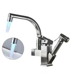 360° drehbarer Spültischhahn – elegantes 2-in-1-Design