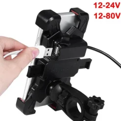 360° drehbarer USB-Fahrradtelefonhalter - Universelle Fahrrad-Ladehalterung