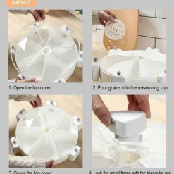 360° drehbarer, wandmontierter Getreidevorratsbehälter