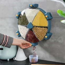 360° drehbarer, wandmontierter Getreidevorratsbehälter