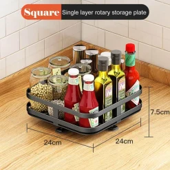 360° drehbares Gewürzregal – Aufbewahrungslösung für die Küche