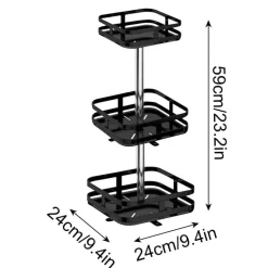 360° drehbares Gewürzregal – Aufbewahrungslösung für die Küche