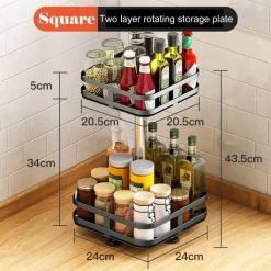 360° drehbares Gewürzregal – Aufbewahrungslösung für die Küche