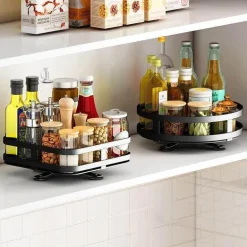 360° drehbares Gewürzregal – Aufbewahrungslösung für die Küche