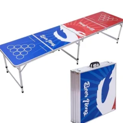 8 Fuß klappbarer Pong-Tisch – Tragbares Indoor-Gaming für Partys