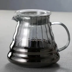 600 ml Kaffeekaraffe aus Glas – Übergießkanne mit Gummideckel für frischen Aufguss