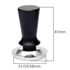 51 mm Espresso-Kaffeestampfer mit Edelstahlbasis und Federgriff