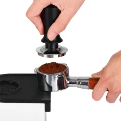 51 mm Espresso-Kaffeestampfer mit Edelstahlbasis und Federgriff