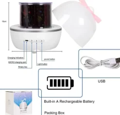 360 Rotating Projection Night Lamp - Starry Sky Light Projector