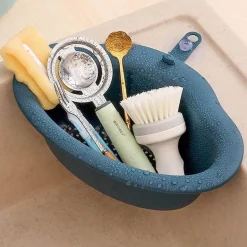 Abflusskorb für die Küchenspüle – Organizer mit einfachem seitlichen Zugriff