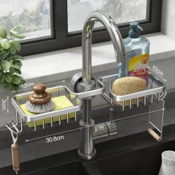 Abflussregal-Organizer für die Spüle – Aufbewahrungslösung für die Küche