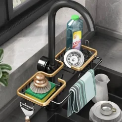 Abflussregal-Organizer für die Spüle – Aufbewahrungslösung für die Küche