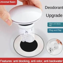 Abflusssieb - Universeller Anti-Geruchs-Pop-Up-Insektenblocker