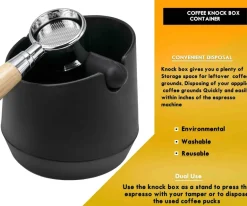Abklopfbehälter für Espressosatz – unverzichtbarer Kaffeesatzbehälter für Baristas