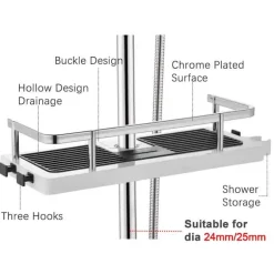 Abnehmbares Duschregal – Elegantes Badezimmer-Organizer-Gestell