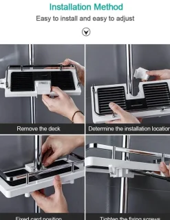 Abnehmbares Duschregal – Elegantes Badezimmer-Organizer-Gestell