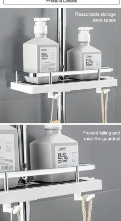 Abnehmbares Duschregal – Elegantes Badezimmer-Organizer-Gestell