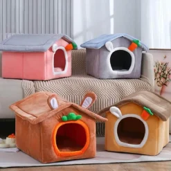 Abnehmbares Haustierhaus für den Innenbereich – gemütliches Katzen- und Hundebett