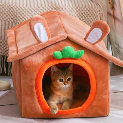 Abnehmbares Haustierhaus für den Innenbereich – gemütliches Katzen- und Hundebett