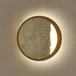 Abnehmender Dreiviertelmond LED-Wandleuchte - Dekorative Marmorleuchte