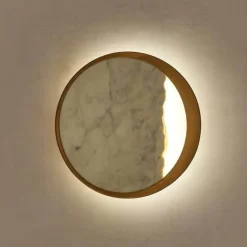 Abnehmender Dreiviertelmond LED-Wandleuchte - Dekorative Marmorleuchte