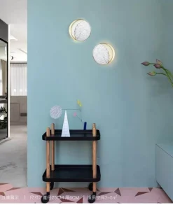 Abnehmender Dreiviertelmond LED-Wandleuchte - Dekorative Marmorleuchte