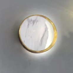 Abnehmender Dreiviertelmond LED-Wandleuchte - Dekorative Marmorleuchte