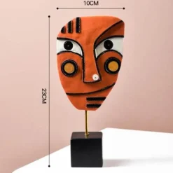 Abstrakte Gesichtsskulptur – moderner Pop-Art-Wohndekor-Akzent