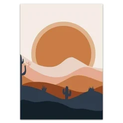 Abstrakter Boho Landschaftskunstdruck - Moderne Wanddekoration