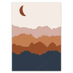 Abstrakter Boho Landschaftskunstdruck - Moderne Wanddekoration