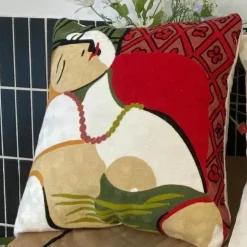 Abstrakter Picasso-Kissenbezug – 45 x 45 cm, dekoratives Dekokissen für Sofa und Auto