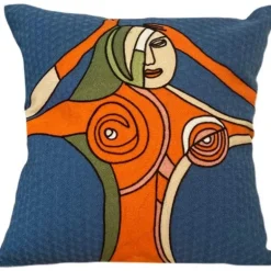 Abstrakter Picasso-Kissenbezug – 45 x 45 cm, dekoratives Dekokissen für Sofa und Auto