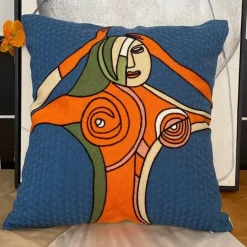 Abstrakter Picasso-Kissenbezug – 45 x 45 cm, dekoratives Dekokissen für Sofa und Auto