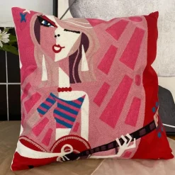 Abstrakter Picasso-Kissenbezug – 45 x 45 cm, dekoratives Dekokissen für Sofa und Auto