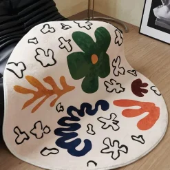 Abstrakter runder Teppich - Dekorative Kunstmatte