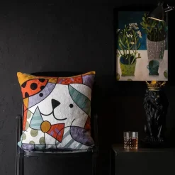 Abstrakter Weihnachtskissenbezug - Sofadekor im Picasso-Stil
