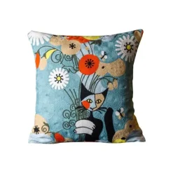 Abstrakter Weihnachtskissenbezug - Sofadekor im Picasso-Stil