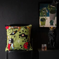 Abstrakter Weihnachtskissenbezug - Sofadekor im Picasso-Stil