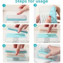 Abtropfbox für schäumende Seife mit Bürste – Reinigungswerkzeug für Seifenorganizer