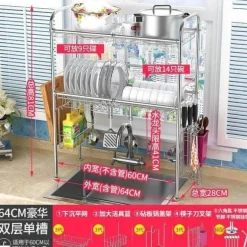 Abtropfgestell aus Edelstahl – Küchenorganizer für Geschirr und Utensilien