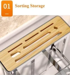 Abtropfgestell für Utensilien aus Edelstahl – Küchen-Organizer für Kochgeschirr