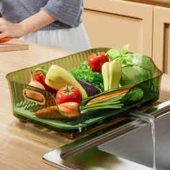 Abtropfgestell, Gemüsekorb – platzsparender Küchen-Organizer