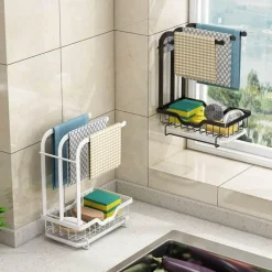 Abtropfgestell mit Abtropffläche – platzsparender Küchen-Organizer