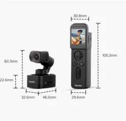 3-Achsen-Gimbal-Stabilisator für flüssige 4K-Kameraaufnahmen