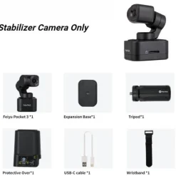 3-Achsen-Gimbal-Stabilisator für flüssige 4K-Kameraaufnahmen