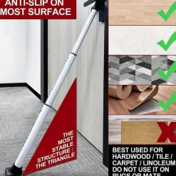 Adjustable Heavy-Duty Security Bar for Doors