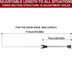Adjustable Heavy-Duty Security Bar for Doors