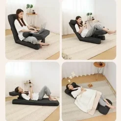Adjustable Japanese Floor Sofa - Multi-Angle Legless Couch