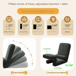 Adjustable Japanese Floor Sofa - Multi-Angle Legless Couch